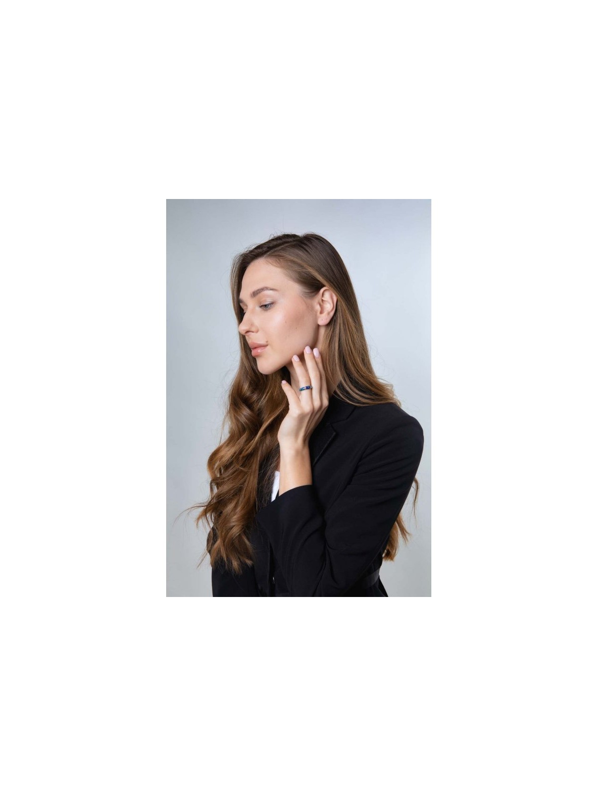 טבעת כסף סטרלינג מעוגלת עם אבן אילת וד... | טבעות יהודיות